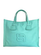 Ripani Women's Aquamarine Bag With Tone-On-Tone Logo E621LL Alda 100% Leather