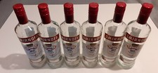 Smirnoff Six (6) Empty No 21 Vodka Glass Bottles 700 Ml With Screw Caps prop bar