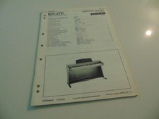 Roland Digital Intelligent Piano KR-370 Keyboard Service Notes Repair Manual