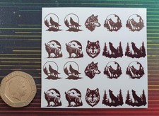 Cute, Pretty, Wolf, Wolves, Dog, Howl, Moon, Silhouette, Nail Art Water Decals