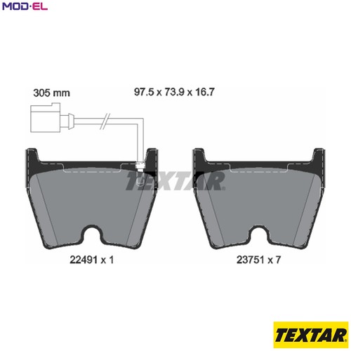 Brake pad set disc - set,
