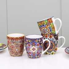 Set of 4 Tuscany Mandala Mugs