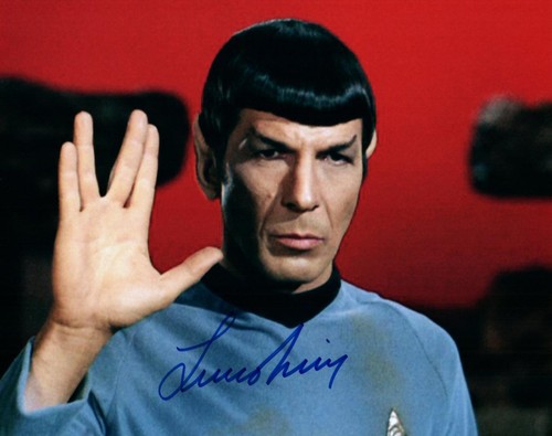 Leonard nimoy signed 8x10 - signed,