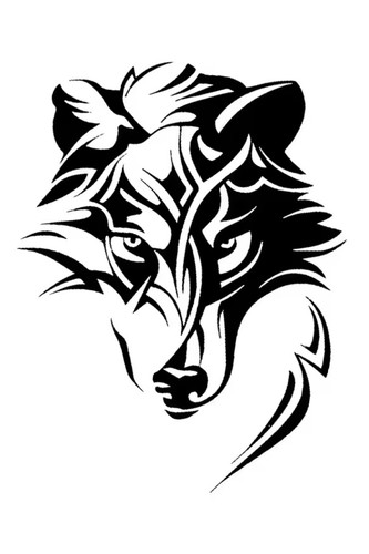 Large wolf head car - large, 22”
