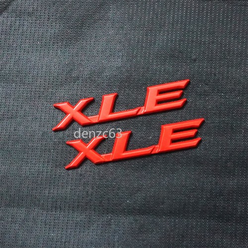 Matte red xle metal decal - xle,