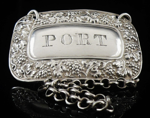 Sterling silver port decanter - silver,