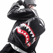 New Shark Backpack PU Leather
