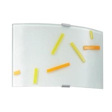 Litecraft Jane Curved Glass Shaded Wall Light - Multi Coloured Clearance        