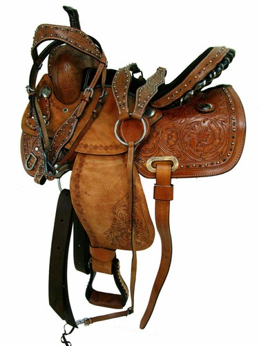 Premium leather brown saddle - leather,