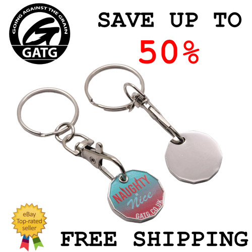 Trolley coin keyring - trolley,
