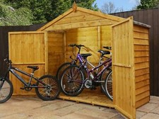WOODEN BIKE STORE SHED GARDEN