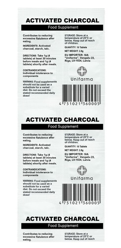 Activated charcoal stomach - charcoal,