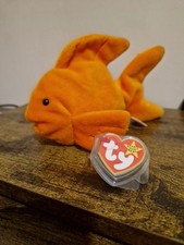 Goldie Ty Beanie Baby Goldfish Retired with Tags Soft Toy Plush Collectible