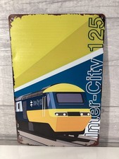 British Rail Inter-City 125 Train Metal Sign: Trains, Man Cave, Garage