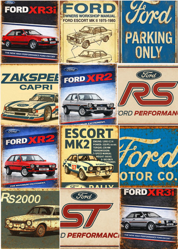 Ford car metal - car, plaque