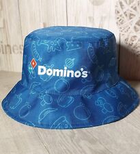 Dominos Unisex OSFM Blue Reversible Pizza Ingredient Foodie Festival Bucket Hat