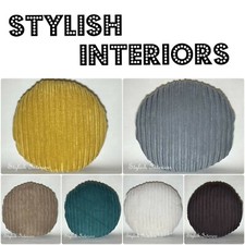 Handmade Soft Round Jumbo Cord Cushion Cover Circle Bed Sofa Pillowcase HomeDeco