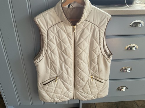 Ladies cream white gilet - cream, /