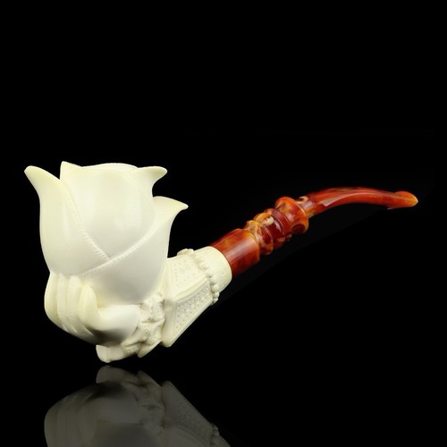 Lady hand holds rose smoking - lady,