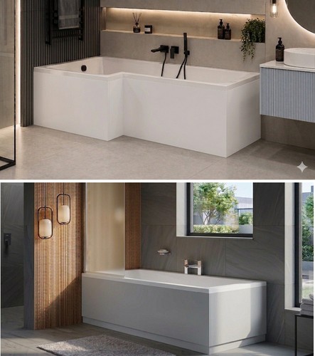 Bath side panel - l, shaped