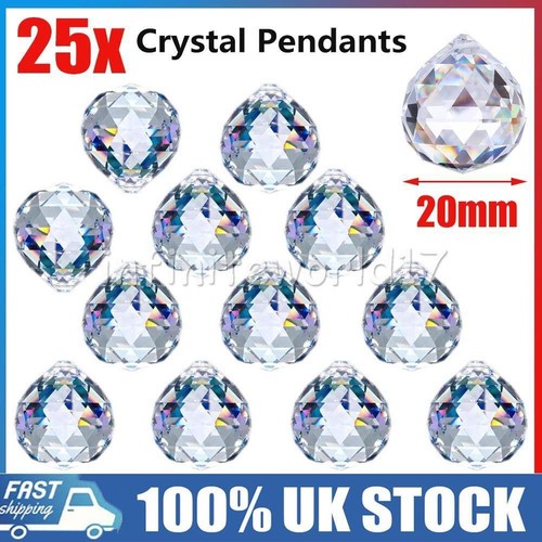 25pcs 20mm crystal ball - crystal,