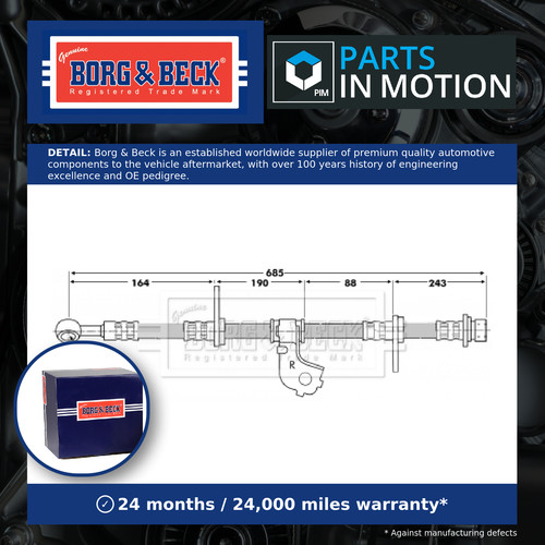 Brake hose fits mgzs 180 - fits, mg