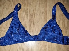 Gorgeous Blue White Spotted TRIUMPH bikini top size 34B