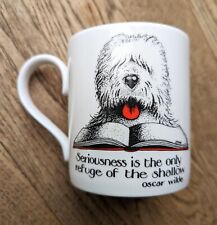 Simon Drew McLaggan Smith Ceramic Coffee Mug Oscar Wilde Old English Sheep Dog