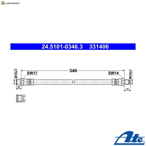 Brake hose 5101 - brake, for