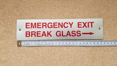 Emergency exit break - break, glass