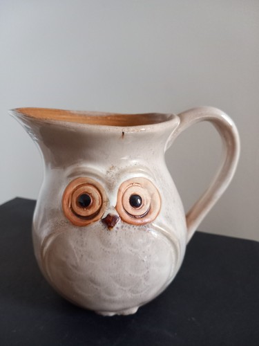 Cute studio pottery owl jug - cute,