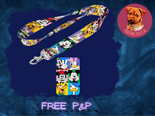 Disney Mickey Mouse Donald Daisy ID Card Holder Lanyard Disney Park Pass Holder