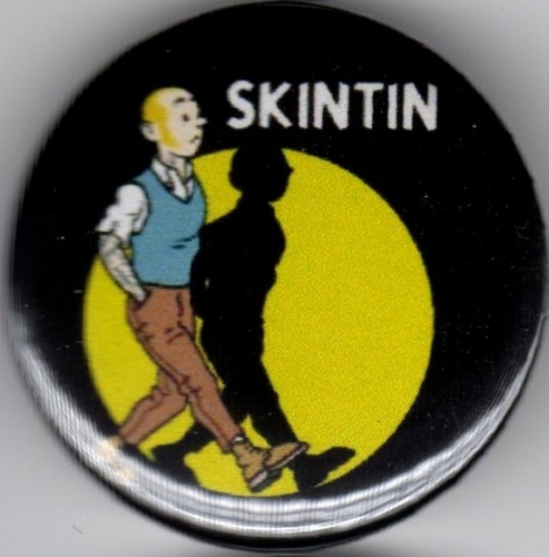 Skinhead pin button badge - skinhead,