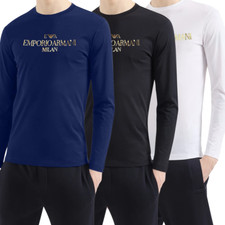 Mens Long Sleeve EA7 T-Shirt