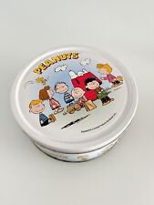 Vintage Snoopy Peanuts Storage Tin Round 1998