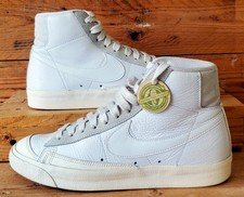 Nike Blazer 77 Mid Leather Trainers UK6/US7/EU40 CW7583-100 Sail/Platinum Tint