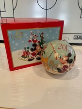 Disney Store 2013 Christmas Tree Bauble Decoration Mickey Minnie Pluto + Box