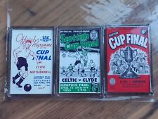 Clyde's 1939, 1955 & 1958 Scottish Cup Final Programmes fridge magnet set