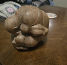 hand-carved wooden sculpture