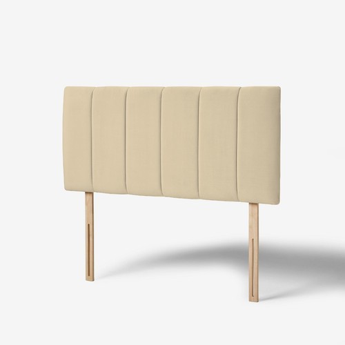 Beige plush velvet headboard - plush,