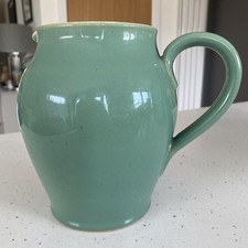 Large Denby Stoneware 'Manor Green' Jug/Pitcher, 2PT, VGC, Vintage