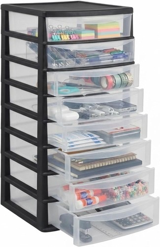Plastic slim storage drawer - a4,