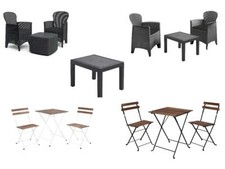 Garden Furniture Set Table and Chairs 3 Piece Bistro Set Patio Outdoor Indoor