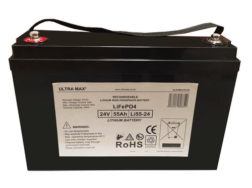 Ultramax 24v 55ah lifepo4 - ultramax,