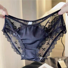 5 Packs Womens Ladies French Lace Knickers Panties Satin Briefs Sheer Underwear