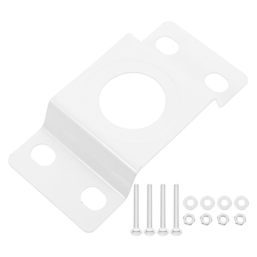 White iron lamp post mount - iron,