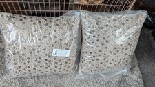 NEW NEXT 2 Cushions SET TEXTURED UNUSUAL LATTE COLOUR  45x45cm BNWT rrp £20 each