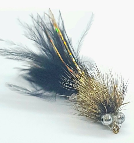 Humungus bead eye black gold - bead,