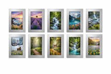 Set of 12 Silver Photo Frames