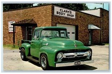 c1950 Clark's Body Shop 1956 F100 Ford Pick Up Lumberton North Carolina Postcard